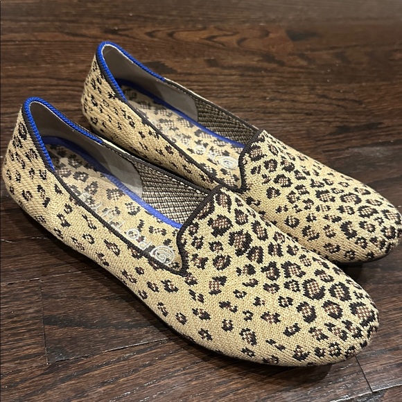 Rothy\'s Womens Leopard Animal Print The Loafer Flats